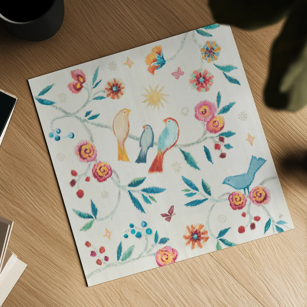 My Bohemian Life III by Daphne Brissonnet. Shown as a detailed flat fine art print, highlighting archival giclee quality. Available as an archival giclee rolled canvas, fine art paper, or poster print. SKU 60733a.