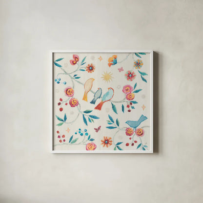 My Bohemian Life III by Daphne Brissonnet. Shown in a crisp white glass frame for a clean and minimalist style. Available as an archival giclee rolled canvas, fine art paper, or poster print. SKU 60733a.