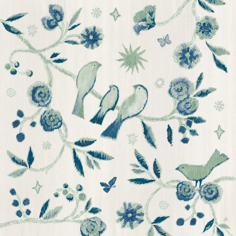 My Bohemian Life III Navy by Daphne Brissonnet. SKU 61309a. Archival Giclee Fine art print for wall decor.