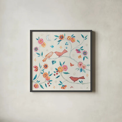 My Bohemian Life IV by Daphne Brissonnet. Shown in a sleek black glass frame for a contemporary gallery look. Available as an archival giclee rolled canvas, fine art paper, or poster print. SKU 60734a.