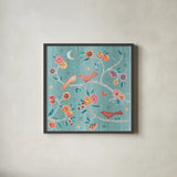 My Bohemian Life IV Color by Daphne Brissonnet. Shown in a sleek black glass frame for a contemporary gallery look. Available as an archival giclee rolled canvas, fine art paper, or poster print. SKU 60749a.