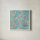 My Bohemian Life IV Color by Daphne Brissonnet. Shown in a crisp white glass frame for a clean and minimalist style. Available as an archival giclee rolled canvas, fine art paper, or poster print. SKU 60749a.