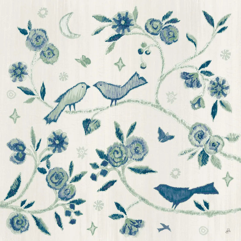 My Bohemian Life IV Navy by Daphne Brissonnet. SKU 61310a. Archival Giclee Fine art print for wall decor.