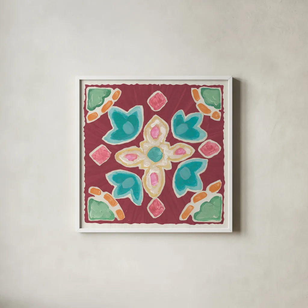 My Bohemian Life IX by Daphne Brissonnet. Shown in a crisp white glass frame for a clean and minimalist style. Available as an archival giclee rolled canvas, fine art paper, or poster print. SKU 60739a.