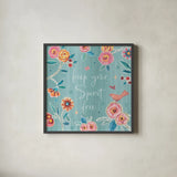My Bohemian Life V Color by Daphne Brissonnet. Shown in a sleek black glass frame for a contemporary gallery look. Available as an archival giclee rolled canvas, fine art paper, or poster print. SKU 60750a.