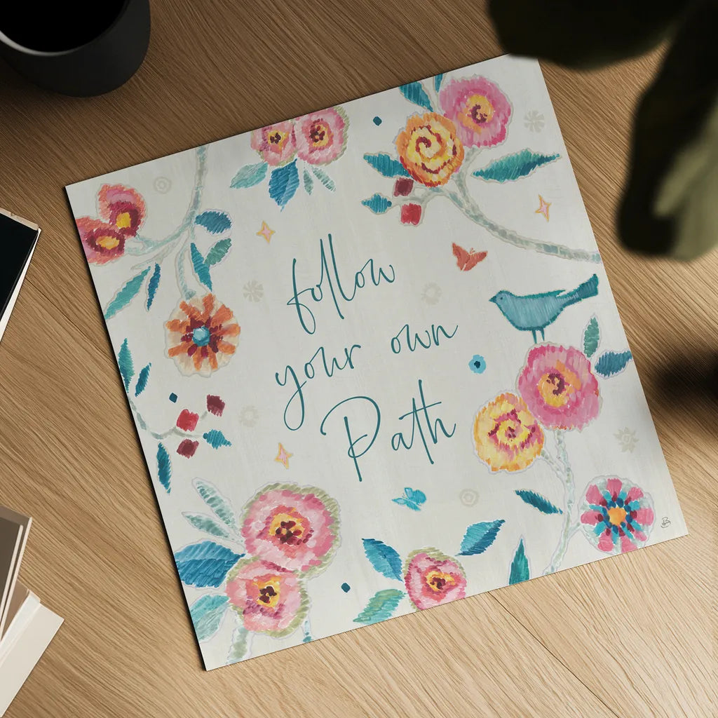 My Bohemian Life VI by Daphne Brissonnet. Shown as a detailed flat fine art print, highlighting archival giclee quality. Available as an archival giclee rolled canvas, fine art paper, or poster print. SKU 60736a.