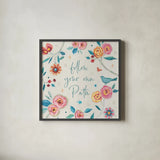 My Bohemian Life VI by Daphne Brissonnet. Shown in a sleek black glass frame for a contemporary gallery look. Available as an archival giclee rolled canvas, fine art paper, or poster print. SKU 60736a.