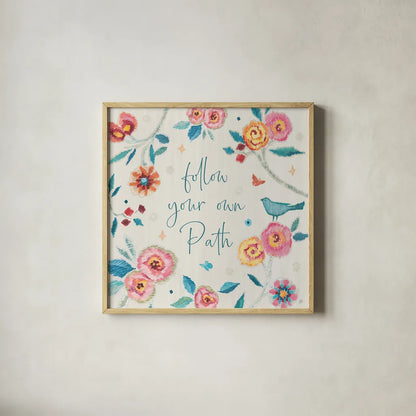 My Bohemian Life VI by Daphne Brissonnet. Shown in a natural wood glass frame for a timeless modern aesthetic. Available as an archival giclee rolled canvas, fine art paper, or poster print. SKU 60736a.