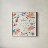 My Bohemian Life VI by Daphne Brissonnet. Shown in a crisp white glass frame for a clean and minimalist style. Available as an archival giclee rolled canvas, fine art paper, or poster print. SKU 60736a.