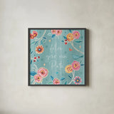 My Bohemian Life VI Color by Daphne Brissonnet. Shown in a sleek black glass frame for a contemporary gallery look. Available as an archival giclee rolled canvas, fine art paper, or poster print. SKU 60751a.