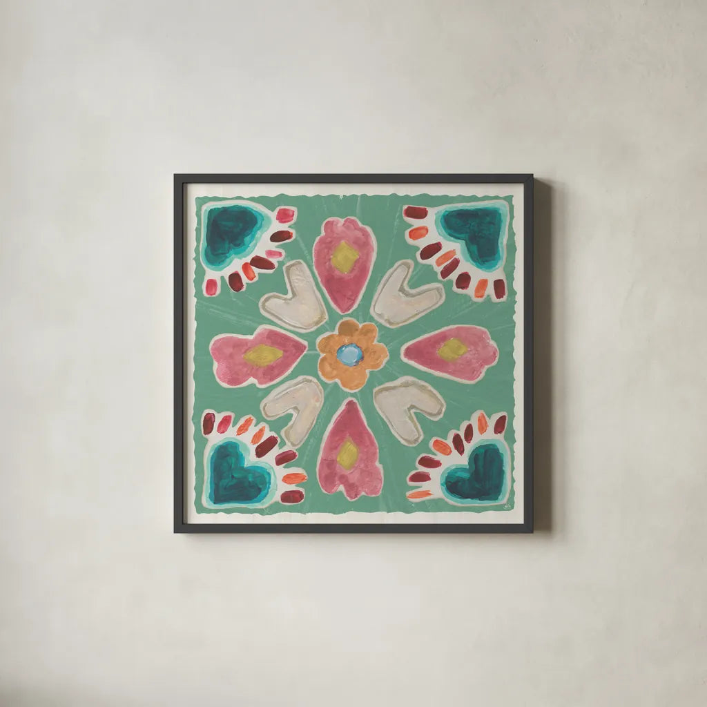 My Bohemian Life X by Daphne Brissonnet. Shown in a sleek black glass frame for a contemporary gallery look. Available as an archival giclee rolled canvas, fine art paper, or poster print. SKU 60740a.