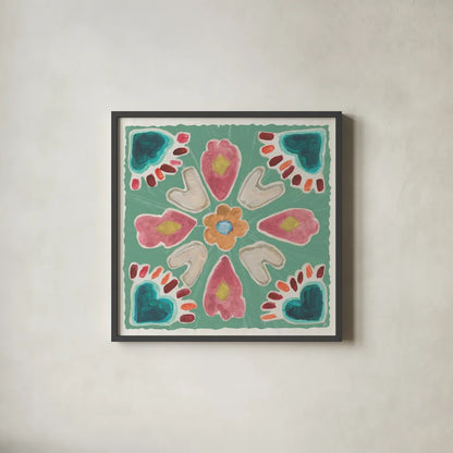 My Bohemian Life X by Daphne Brissonnet. Shown in a sleek black glass frame for a contemporary gallery look. Available as an archival giclee rolled canvas, fine art paper, or poster print. SKU 60740a.