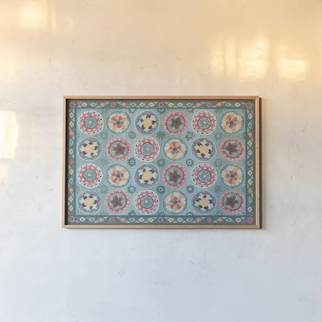 My Bohemian Life XI by Daphne Brissonnet. shown as a paper print in a natural frame. Available as a archival giclee rolled canvas, fine art paper, or poster print. SKU 60741i.