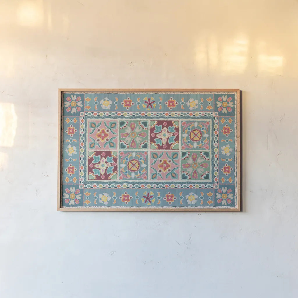 My Bohemian Life XIV by Daphne Brissonnet. shown as a paper print in a natural frame. Available as a archival giclee rolled canvas, fine art paper, or poster print. SKU 60744i.