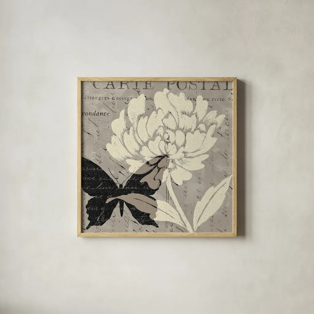 Natural Prints I by Daphne Brissonnet. Shown in a natural wood glass frame for a timeless modern aesthetic. Available as an archival giclee rolled canvas, fine art paper, or poster print. SKU 5783a.