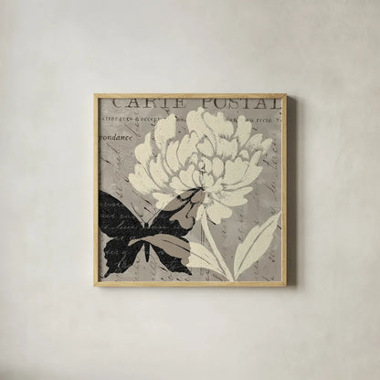 Natural Prints I by Daphne Brissonnet. Shown in a natural wood glass frame for a timeless modern aesthetic. Available as an archival giclee rolled canvas, fine art paper, or poster print. SKU 5783a.