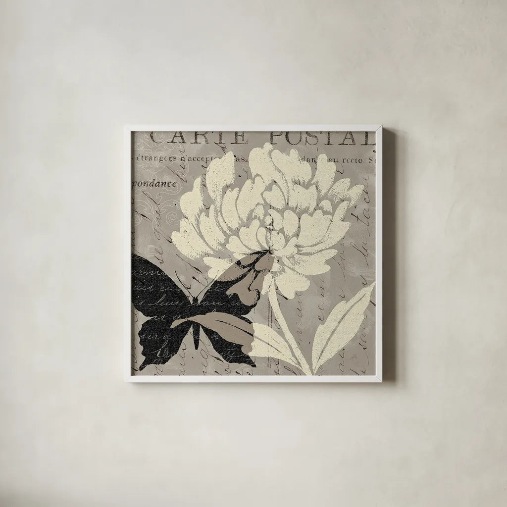 Natural Prints I by Daphne Brissonnet. Shown in a crisp white glass frame for a clean and minimalist style. Available as an archival giclee rolled canvas, fine art paper, or poster print. SKU 5783a.