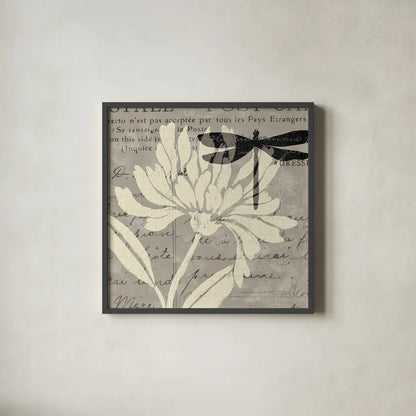 Natural Prints II by Daphne Brissonnet. Shown in a sleek black glass frame for a contemporary gallery look. Available as an archival giclee rolled canvas, fine art paper, or poster print. SKU 5784a.