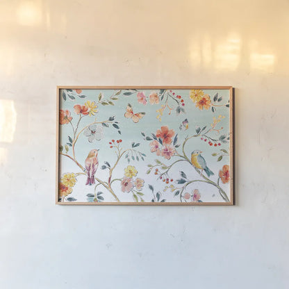 Natures Bliss I by Daphne Brissonnet. shown as a paper print in a natural frame. Available as a archival giclee rolled canvas, fine art paper, or poster print. SKU 48135i.
