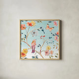 Natures Bliss II by Daphne Brissonnet. Shown in a natural wood glass frame for a timeless modern aesthetic. Available as an archival giclee rolled canvas, fine art paper, or poster print. SKU 48136a.