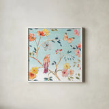 Natures Bliss II by Daphne Brissonnet. Shown in a crisp white glass frame for a clean and minimalist style. Available as an archival giclee rolled canvas, fine art paper, or poster print. SKU 48136a.