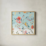 Natures Bliss III by Daphne Brissonnet. Shown in a natural wood glass frame for a timeless modern aesthetic. Available as an archival giclee rolled canvas, fine art paper, or poster print. SKU 48137a.
