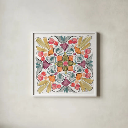 Natures Bliss IX by Daphne Brissonnet. Shown in a crisp white glass frame for a clean and minimalist style. Available as an archival giclee rolled canvas, fine art paper, or poster print. SKU 48143a.