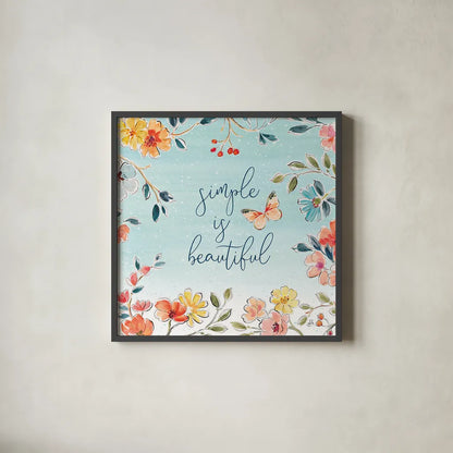 Natures Bliss V by Daphne Brissonnet. Shown in a sleek black glass frame for a contemporary gallery look. Available as an archival giclee rolled canvas, fine art paper, or poster print. SKU 48139a.