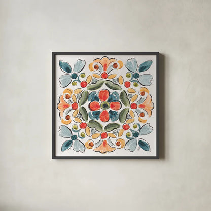 Natures Bliss VI by Daphne Brissonnet. Shown in a sleek black glass frame for a contemporary gallery look. Available as an archival giclee rolled canvas, fine art paper, or poster print. SKU 48140a.