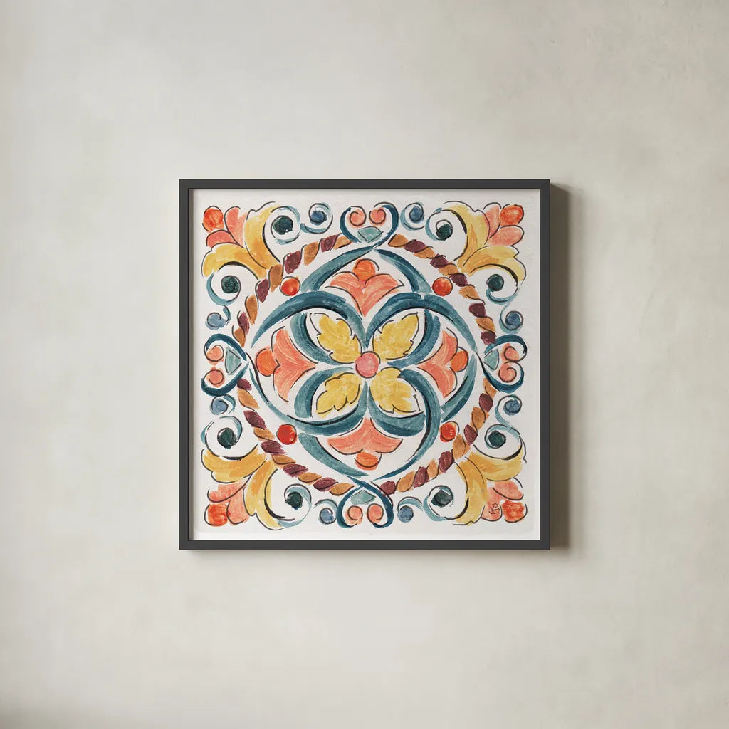 Natures Bliss VII by Daphne Brissonnet. Shown in a sleek black glass frame for a contemporary gallery look. Available as an archival giclee rolled canvas, fine art paper, or poster print. SKU 48141a.