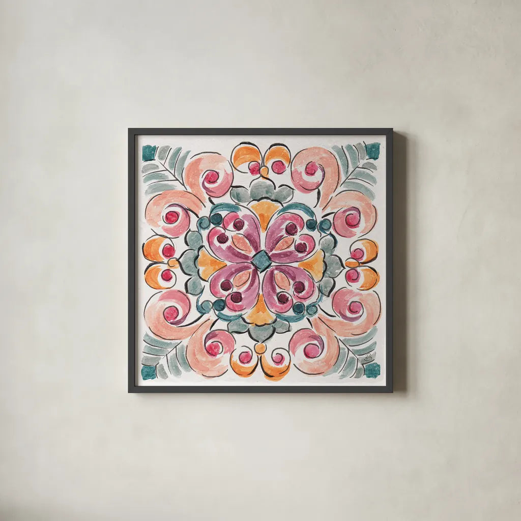 Natures Bliss VIII by Daphne Brissonnet. Shown in a sleek black glass frame for a contemporary gallery look. Available as an archival giclee rolled canvas, fine art paper, or poster print. SKU 48142a.