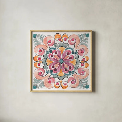 Natures Bliss VIII by Daphne Brissonnet. Shown in a natural wood glass frame for a timeless modern aesthetic. Available as an archival giclee rolled canvas, fine art paper, or poster print. SKU 48142a.