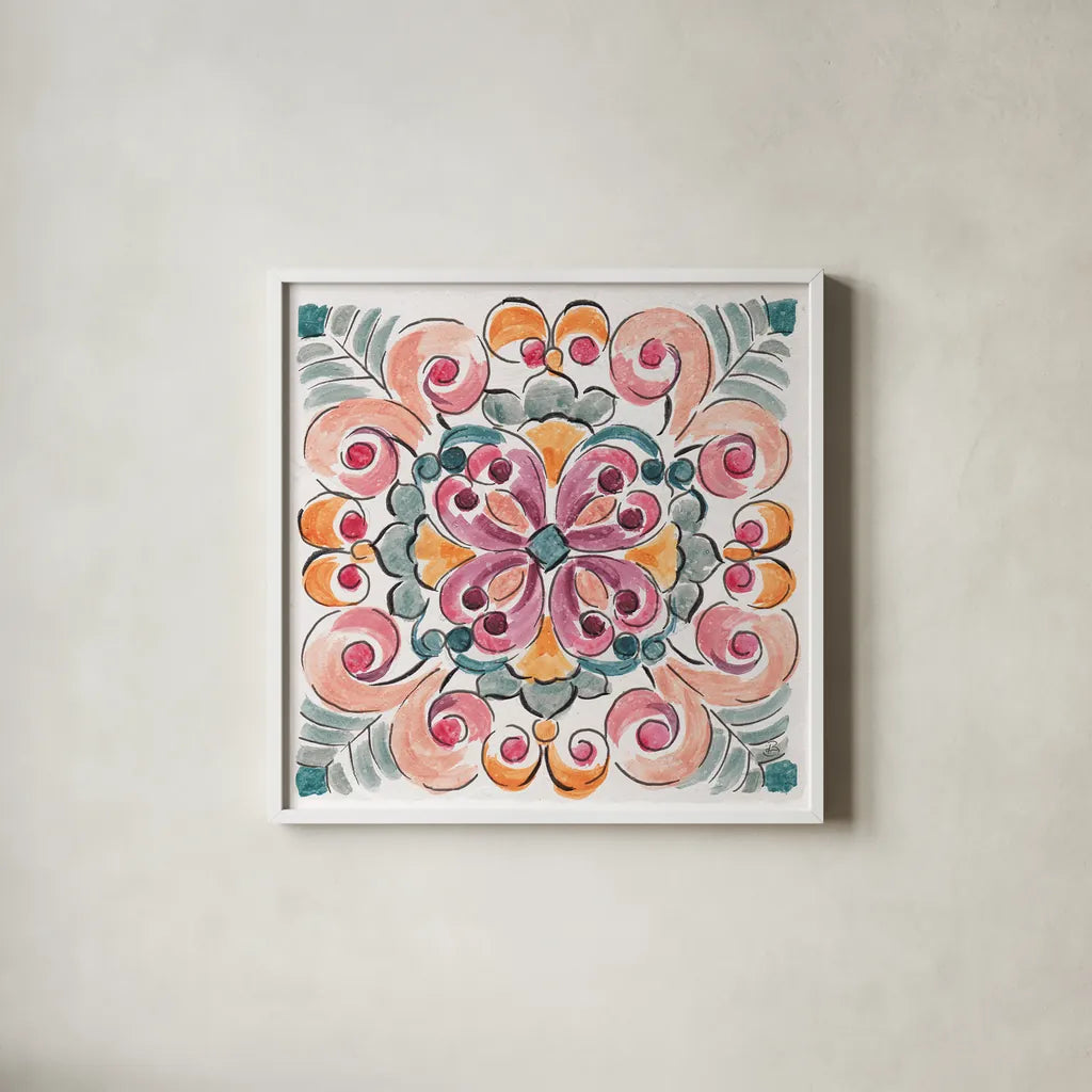 Natures Bliss VIII by Daphne Brissonnet. Shown in a crisp white glass frame for a clean and minimalist style. Available as an archival giclee rolled canvas, fine art paper, or poster print. SKU 48142a.