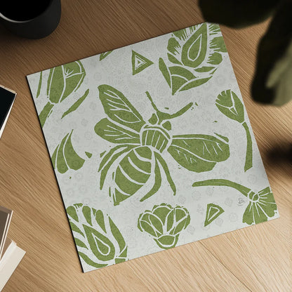 Nordic Woodcut VI by Daphne Brissonnet. Shown as a detailed flat fine art print, highlighting archival giclee quality. Available as an archival giclee rolled canvas, fine art paper, or poster print. SKU 21865a.