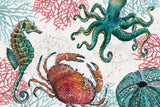 Ocean Finds I by Daphne Brissonnet. SKU 64725i. Archival Giclee Fine art print for wall decor.