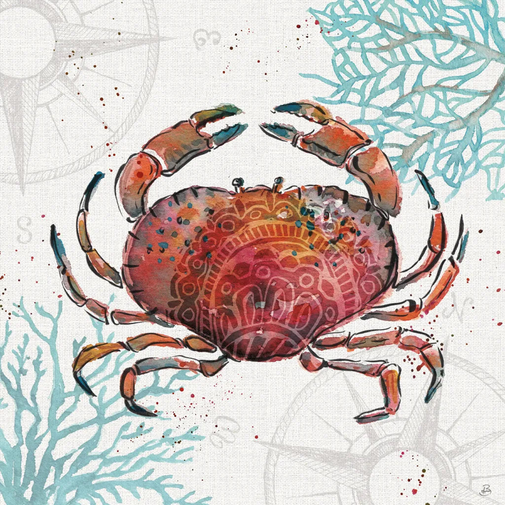 Ocean Finds II by Daphne Brissonnet. SKU 64726a. Archival Giclee Fine art print for wall decor.