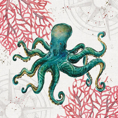 Ocean Finds III by Daphne Brissonnet. SKU 64727a. Archival Giclee Fine art print for wall decor.