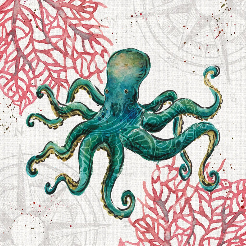 Ocean Finds III by Daphne Brissonnet. SKU 64727a. Archival Giclee Fine art print for wall decor.