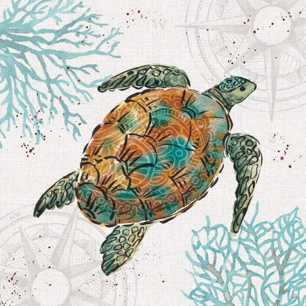 Ocean Finds IV by Daphne Brissonnet. SKU 64728a. Archival Giclee Fine art print for wall decor.