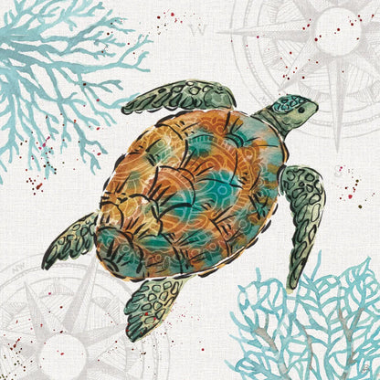 Ocean Finds IV by Daphne Brissonnet. SKU 64728a. Archival Giclee Fine art print for wall decor.