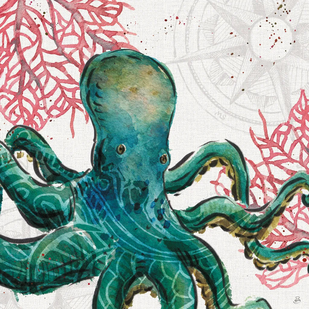 Ocean Finds IX by Daphne Brissonnet. SKU 64733a. Archival Giclee Fine art print for wall decor.