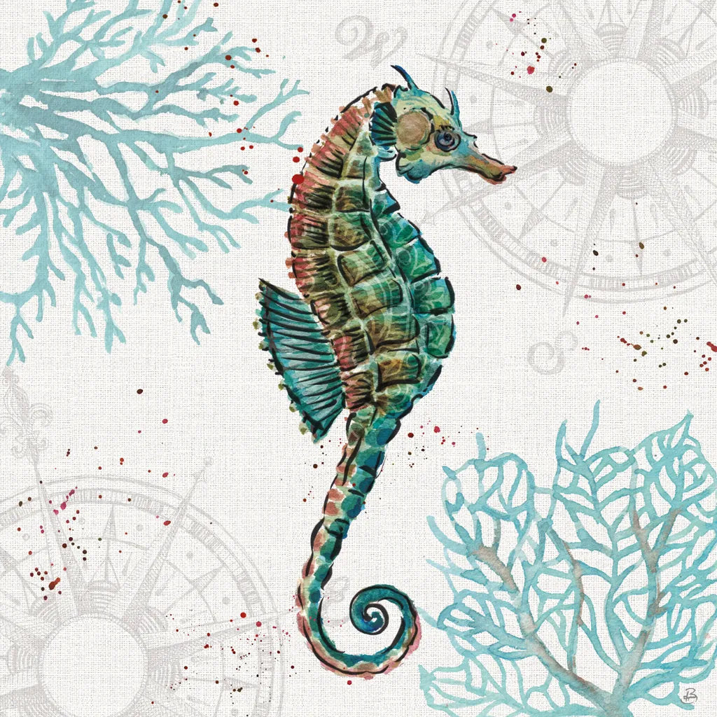 Ocean Finds VI by Daphne Brissonnet. SKU 64730a. Archival Giclee Fine art print for wall decor.