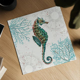Ocean Finds VI by Daphne Brissonnet. Shown as a detailed flat fine art print, highlighting archival giclee quality. Available as an archival giclee rolled canvas, fine art paper, or poster print. SKU 64730a.