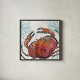 Ocean Finds VIII by Daphne Brissonnet. Shown in a sleek black glass frame for a contemporary gallery look. Available as an archival giclee rolled canvas, fine art paper, or poster print. SKU 64732a.