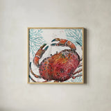 Ocean Finds VIII by Daphne Brissonnet. Shown in a natural wood glass frame for a timeless modern aesthetic. Available as an archival giclee rolled canvas, fine art paper, or poster print. SKU 64732a.
