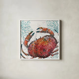 Ocean Finds VIII by Daphne Brissonnet. Shown in a crisp white glass frame for a clean and minimalist style. Available as an archival giclee rolled canvas, fine art paper, or poster print. SKU 64732a.