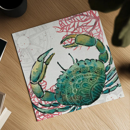 Ocean Finds XI by Daphne Brissonnet. Shown as a detailed flat fine art print, highlighting archival giclee quality. Available as an archival giclee rolled canvas, fine art paper, or poster print. SKU 64735a.