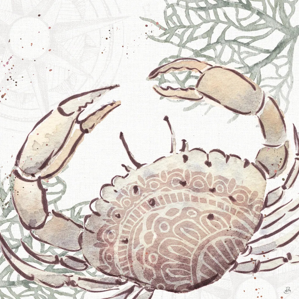 Ocean Finds XI Neutral by Daphne Brissonnet. SKU 85799a. Archival Giclee Fine art print for wall decor.