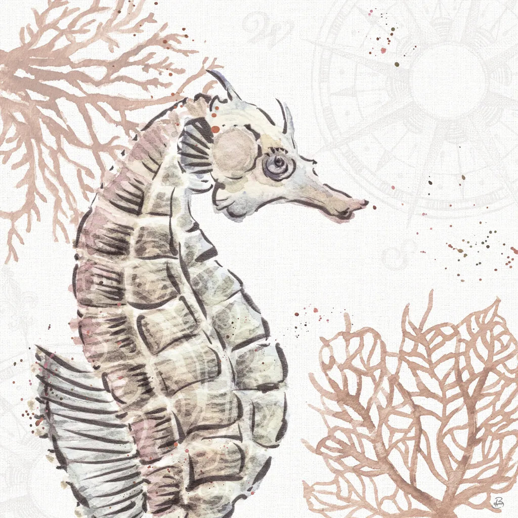 Ocean Finds XII Neutral by Daphne Brissonnet. SKU 85800a. Archival Giclee Fine art print for wall decor.