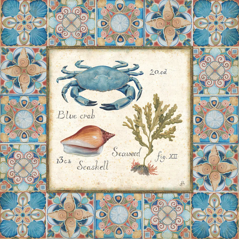 Oceanography Framed IV by Daphne Brissonnet. SKU 105003a. Archival Giclee Fine art print for wall decor.